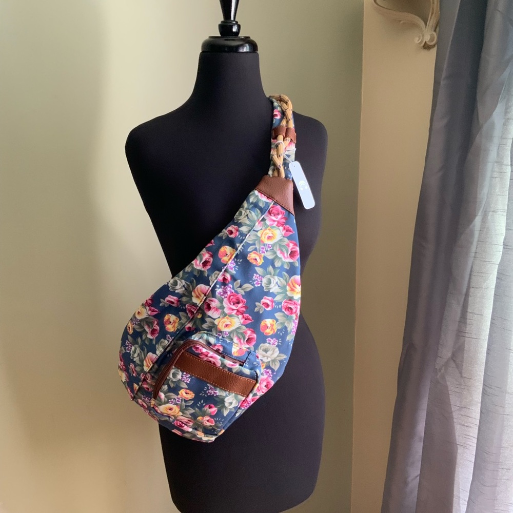 Charming Charlie Floral Sling/Crossbody Bag